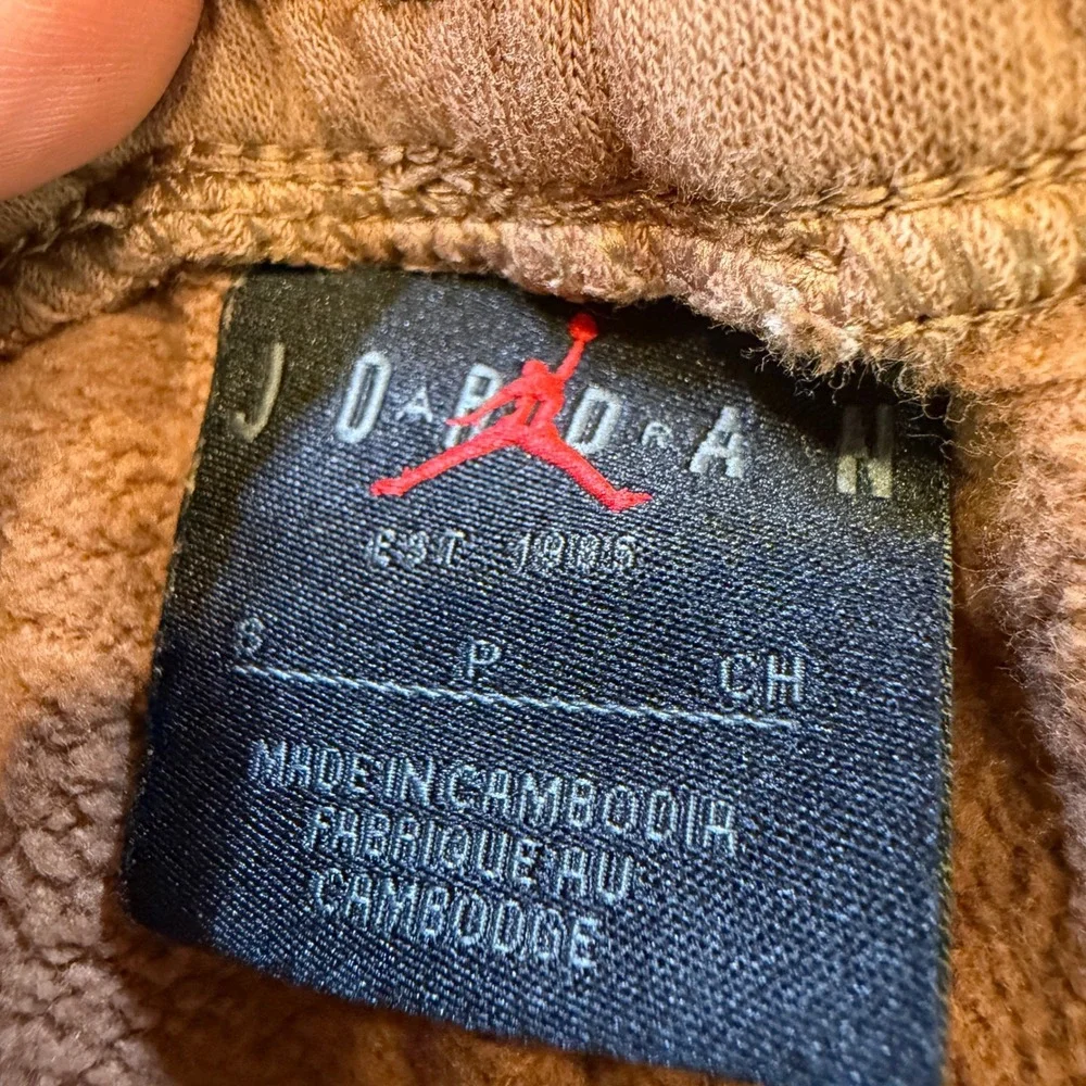 Jordan Essentials Fleece Sweatpants Clay Brown Jumpman Joggers Mens Small